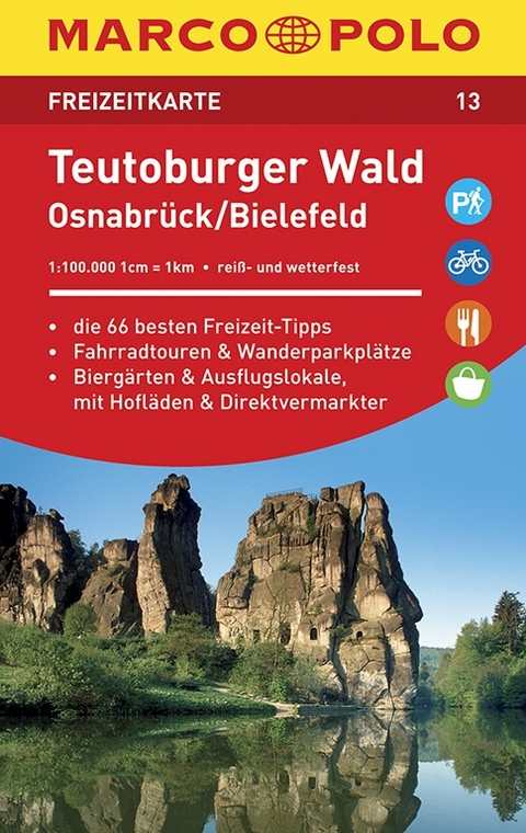 MARCO POLO Freizeitkarte Teutoburger Wald, Osnabr&uuml;ck, Bielefeld