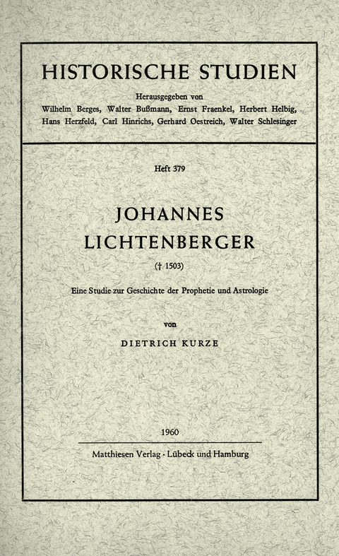 Johannes Lichtenberger (gest. 1503) - Dietrich Kurze