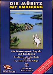 Die M&uuml;ritz mit Umgebung 1:25000 - Gew&auml;sser- und Freizeitkarte
