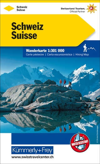Kümmerly+Frey Wanderkarte Schweiz 1:301.000