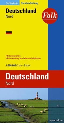 Falk L&auml;nderkarte Deutschland Nord 1:500 000