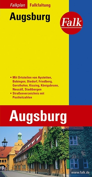 Falk Stadtplan Falkfaltung Augsburg mit Ortsteilen von Aystetten, Bobingen, Dien