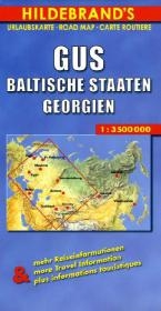 Hildebrand's Urlaubskarte GUS, Baltische Staaten, Georgien. C.I.S., Baltic States, Georgia. C.E.I., Etats-Baltes, Georgie