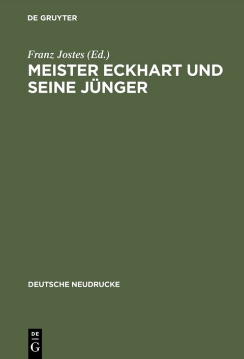 Meister Eckhart und seine J&uuml;nger - 