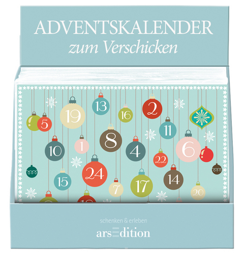 Display Adventskalender Weihnachtskugeln (A5)