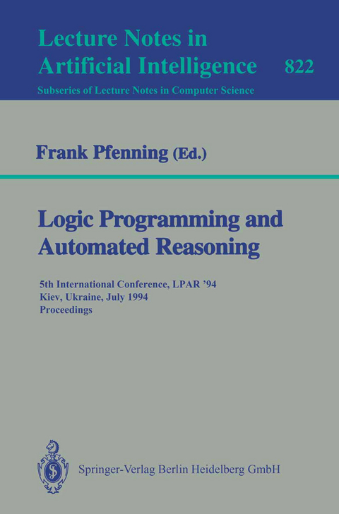 Logic Programming and Automated Reasoning - 