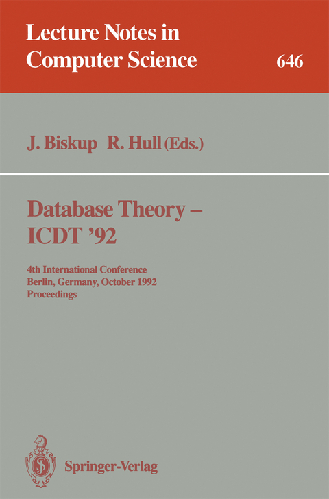 Database Theory - ICDT '92 - 