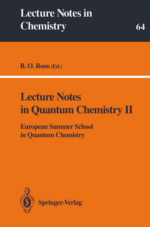 Lecture Notes in Quantum Chemistry II - 