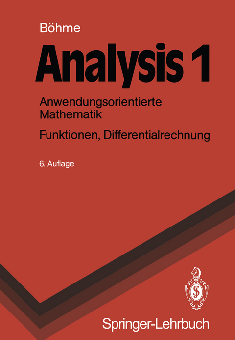 Analysis 1 - Gert B&ouml;hme