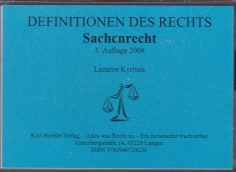 Sachenrecht - Lazaros Kyritsis