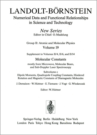 Dipole Moments, Quadrupole Coupling Constants, Hindered Rotation and Magnetic Constants of Diamagnetic Molecules/ Dipolmomente, Quadrupolkopplungskonstanten, gehinderte Rotation und magnetische Konstanten diamagnetischer Molekeln