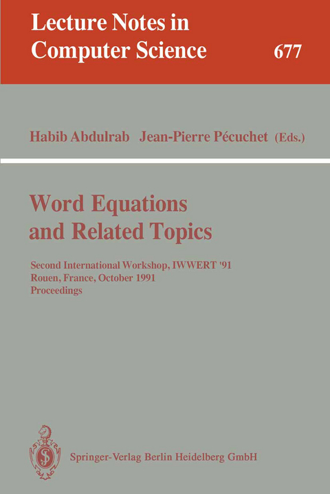 Word Equations and Related Topics - 