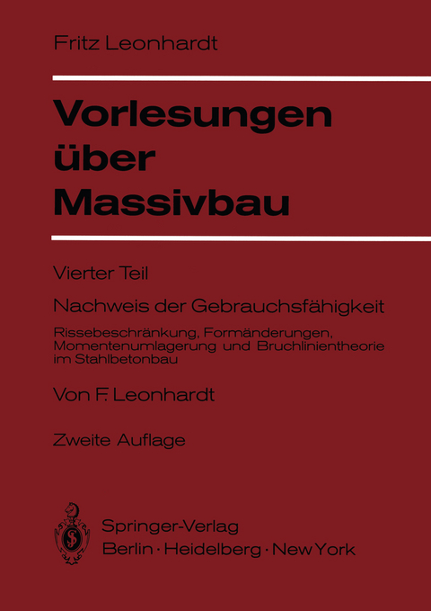 Vorlesungen &uuml;ber Massivbau - F. Leonhardt