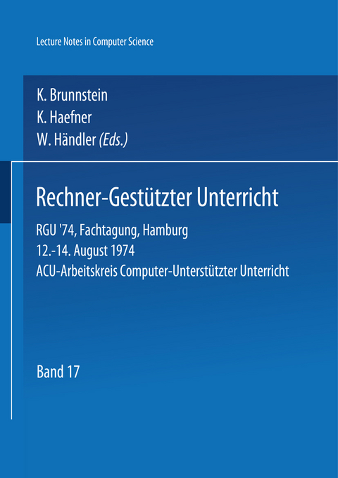 Rechner-Gest&uuml;tzter Unterricht - 
