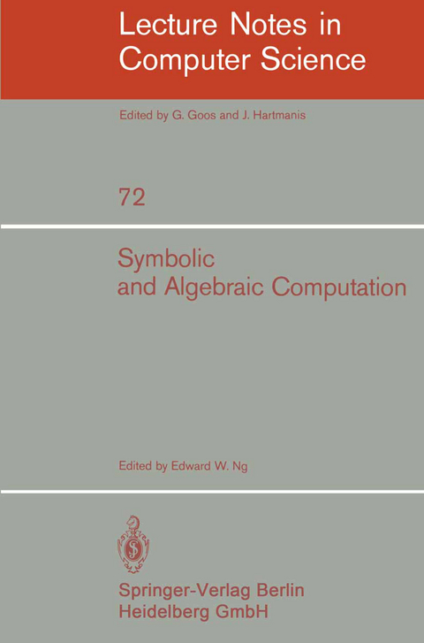 Symbolic and Algebraic Computation - 