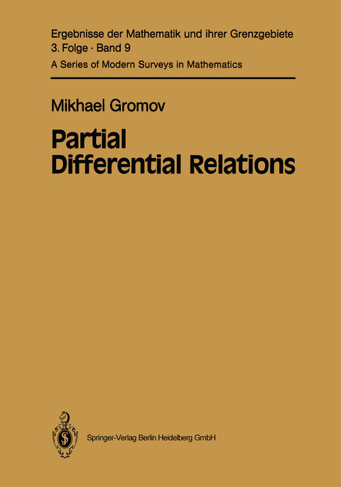 Partial Differential Relations - Misha Gromov