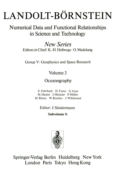 Oceanography - E. Fahrbach, H. Franz, G. Gust, M. Hantel, J. Meincke, P. M&uuml;ller, M. Rhein, W. Roether, J. Willebrand