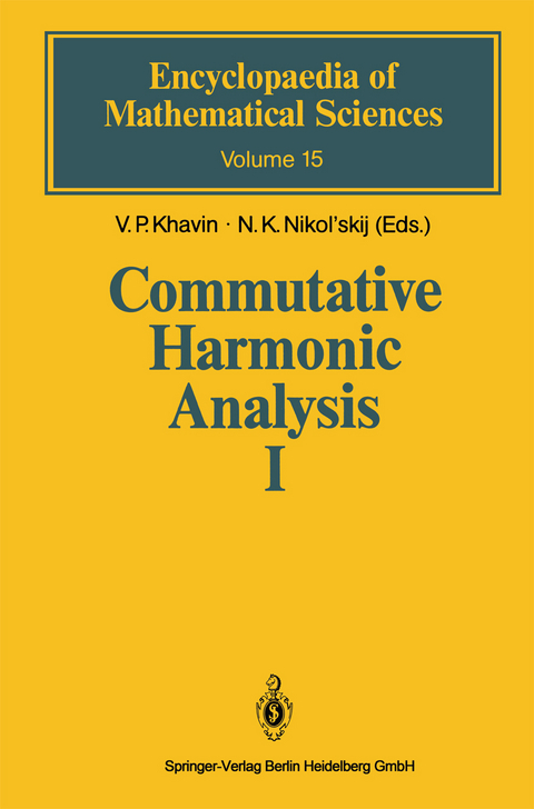 Commutative Harmonic Analysis I - 