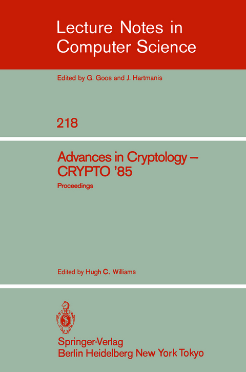 Advances in Cryptology - 