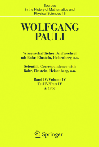 Wissenschaftlicher Briefwechsel mit Bohr, Einstein, Heisenberg u.a. / Scientific Correspondence with Bohr, Einstein, Heisenberg a.o.