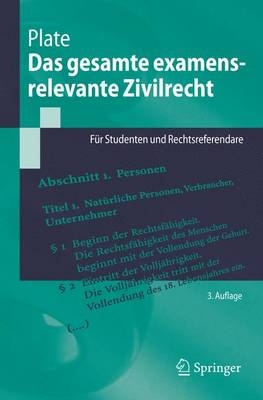 Das gesamte examensrelevante Zivilrecht - J&uuml;rgen Plate