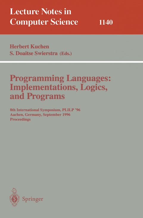Programming Languages: Implementations, Logics, and Programs - 