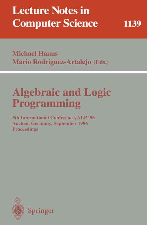 Algebraic and Logic Programming - 