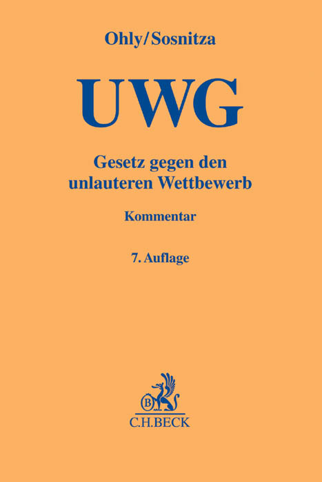 Gesetz gegen den unlauteren Wettbewerb: UWG - 