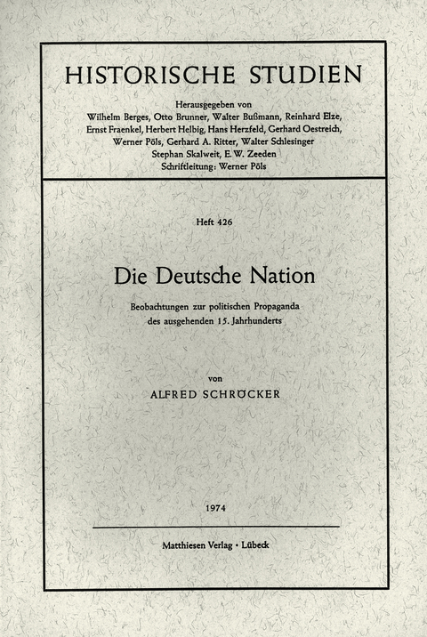 Die Deutsche Nation - Alfred Schr&ouml;cker