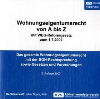 Wohnungseigentumsrecht von A bis Z, 1 CD-ROM