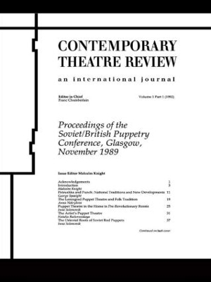 Proceedings of the Soviet/British Puppetry Conference - Malcolm Knight