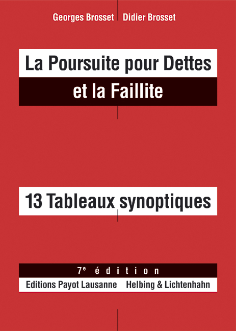 La Poursuite pour Dettes et la Faillite - Georges Brosset, Didier Brosset