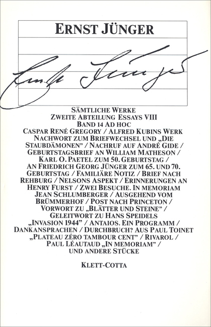 S&auml;mtliche Werke. Werkausgabe in 22 B&auml;nden, komplett / Ad hoc (S&auml;mtliche Werke. Werkausgabe in 22 B&auml;nden, Bd. ?) - Ernst J&uuml;nger