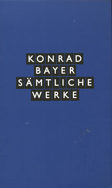 S&auml;mtliche Werke - Konrad Bayer