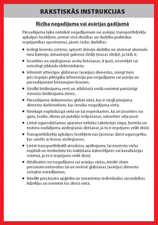 Schriftliche Weisungen lettisch