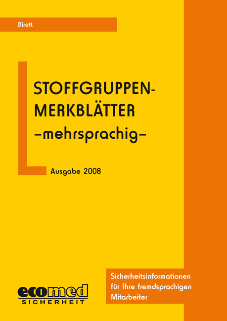 Stoffgruppenmerkbl&auml;tter mehrsprachig - Karl Birett