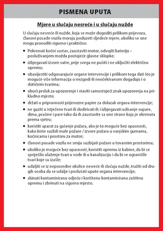 Schriftliche Weisungen kroatisch