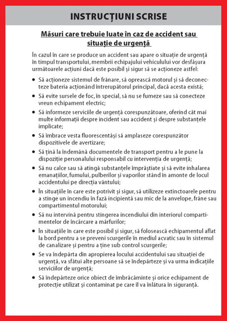 Schriftliche Weisungen rum&auml;nisch