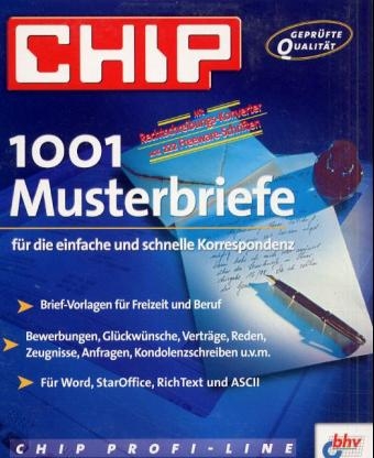 CHIP 1001 Musterbriefe, 1 CD-ROM