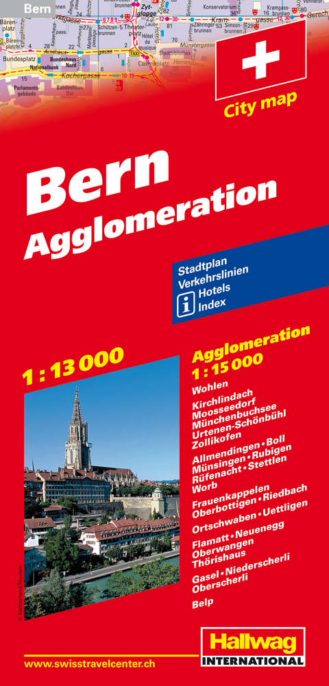 Bern & Agglomeration Stadtplan 1:13 000/1:15 000