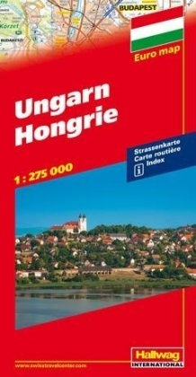 Ungarn Strassenkarte 1:275 000