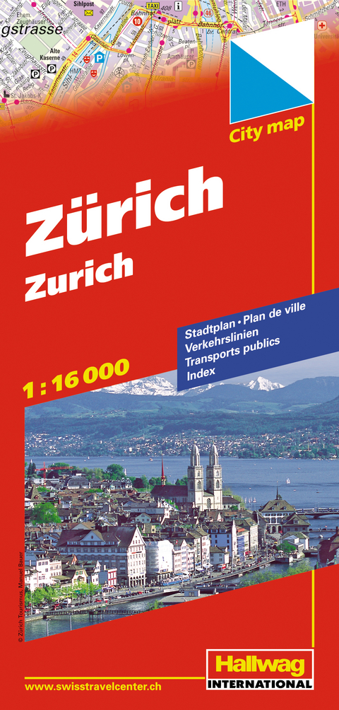Z&uuml;rich Stadtplan 1:16 000