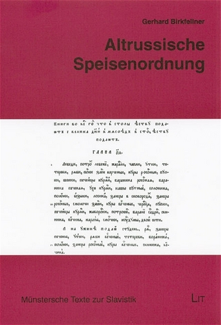 Altrussische Speisenordnung