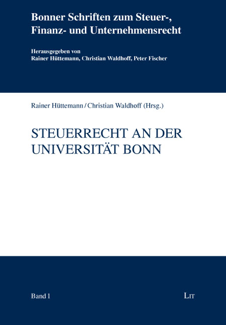Steuerrecht an der Universit&auml;t Bonn - 