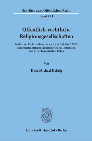 Öffentlich-rechtliche Religionsgesellschaften.