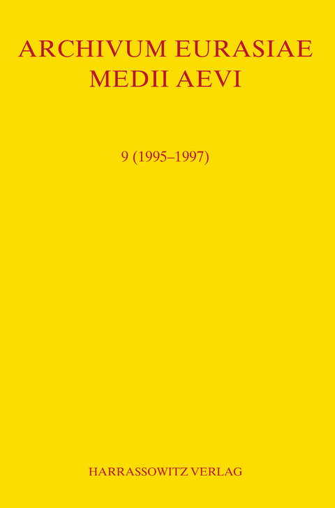 Archivum Eurasiae Medii Aevi 9 (1995-1997) - 