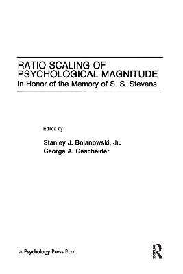 Ratio Scaling of Psychological Magnitude
