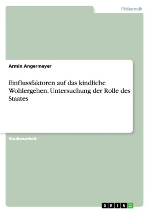 Einflussfaktoren auf das kindliche Wohlergehen. Untersuchung der Rolle des Staates - Armin Angermeyer