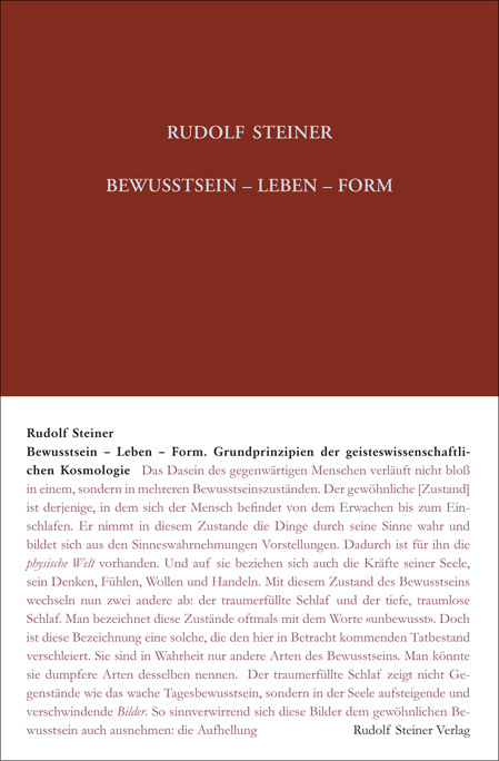 Bewusstsein &ndash; Leben &ndash; Form - Rudolf Steiner