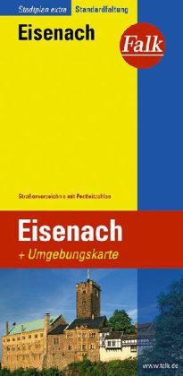 Falk Stadtplan Extra Standardfaltung Eisenach 1:17 500